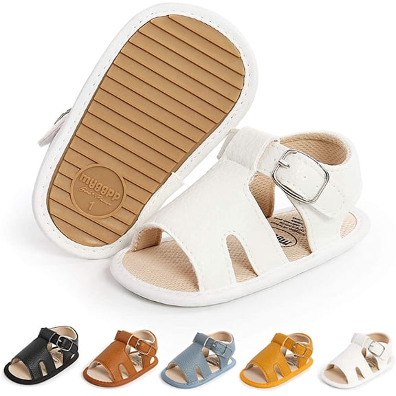 Baby Girls Boys Sandals Premium Soft Anti-Slip Rubber Sole Infant Summer Outdoor Shoes Toddler Newborn First Walker Crib Shoes