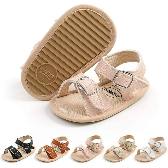 Baby Girls Boys Sandals Premium Soft Anti-Slip Rubber Sole Infant Summer Outdoor Shoes Toddler Newborn First Walker Crib Shoes