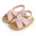 thumbnail image 1 of Baby Girls Boys Sandals Soft Sole Anti-slip Crib Shoes Toddler Pu Leather Flower Soft Rubber Sole Dress Flats First Walker Shoes, 1 of 6