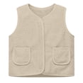 thumbnail image 1 of Baby Girls Boys Sherpa Fleece Vest Toddler Sleeveless Outerwear Jacket, 1 of 2