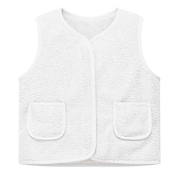 Baby Girls Boys Sherpa Fleece Vest Toddler Sleeveless Outerwear Jacket