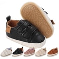 thumbnail image 1 of Baby Girls Boys Shoes Soft Anti-Slip Sole Newborn First Walkers Star High Top Canvas Denim Unisex Infant Sneaker, 1 of 7