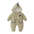 thumbnail image 1 of Juebong Baby Girls Boys Snowsuit Newborn Warm Hoodie Romper Puffer Jacket Winter Clothes Cute Jumpsuit Romper Infant Hooded Fleece Coat Jacket Outwear, 1 of 7
