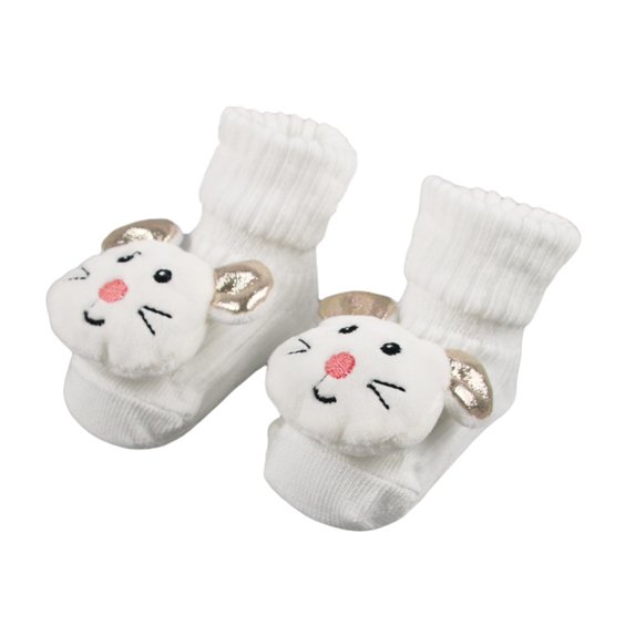 Baby Girls Boys Socks Warm Floor Socks Non-Slip Socks Toddler Cotton Socks Newborn Cartoon Anti-Slip Crew Socks Gift for Infants Boys & Girls, 0-12 Months