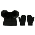 thumbnail image 1 of Baby Girls Boys Soft Warm Knit Hat Kids Winter Hat Solid Knitted Gloves Winter Mittens for Baby Girls Hat Babies Toddler A Hats Lumber Hat Winter Hat And Mitten Set Girl Cap And, 1 of 5
