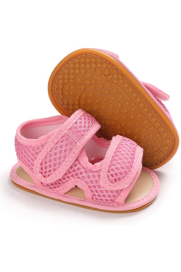Baby Girls Boys Sparkly Bowknot Sandals Premium Soft Anti-Slip Rubber Sole Infant Summer Outdoor Shoes Toddler First Walkers