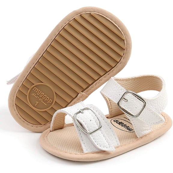 Baby Girls Boys Sparkly Bowknot Sandals Premium Soft Anti-Slip Rubber Sole Infant Summer Outdoor Shoes Toddler First Walkers