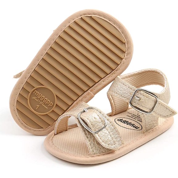 Baby Girls Boys Sparkly Bowknot Sandals Premium Soft Anti-Slip Rubber Sole Infant Summer Outdoor Shoes Toddler First Walkers