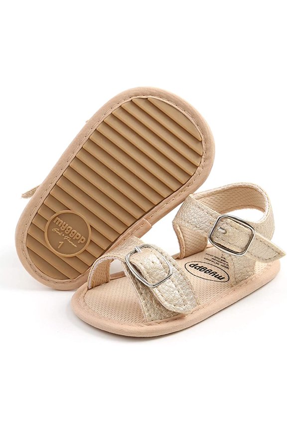 Baby Girls Boys Sparkly Bowknot Sandals Premium Soft Anti-Slip Rubber Sole Infant Summer Outdoor Shoes Toddler First Walkers