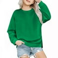 thumbnail image 1 of Baby Girls Boys Sweatshirt Basic Pullover Tops Casual Solid Color Sweatshirts Top Loose Fit Blouses Solid Baggy Tops Spring Blouse, 1 of 6