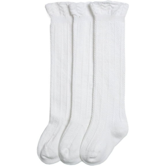 Baby Girls Boys Uniform Knee High Socks Tube Ruffled Stockings Infants and Toddlers (Pack of 3/5)