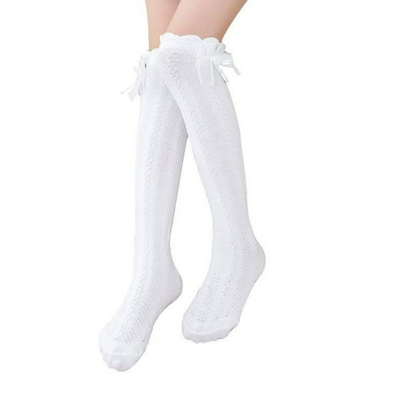 Baby Girls Boys Uniform Knee High Socks Tube Ruffled Stockings Infants and Toddlers