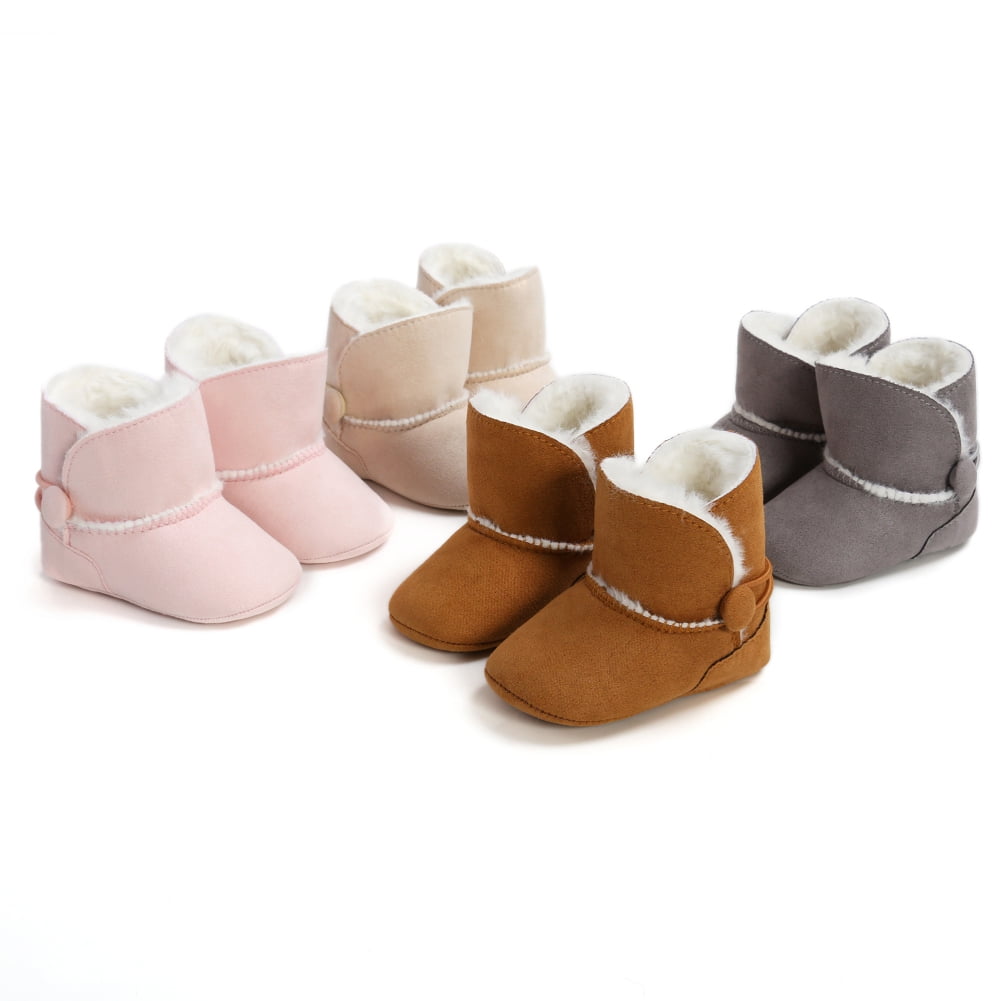 Baby Girls Boys Warm Boots Winter Soft Sole Fur Snow Booties