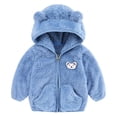 thumbnail image 1 of Baby Girls Boys Warm Jacket with Hooded Cute Cartoon Printed Solid Long Sleeve Christmas Baby Clothes for Little Girl 18-24 Months, 1 of 2