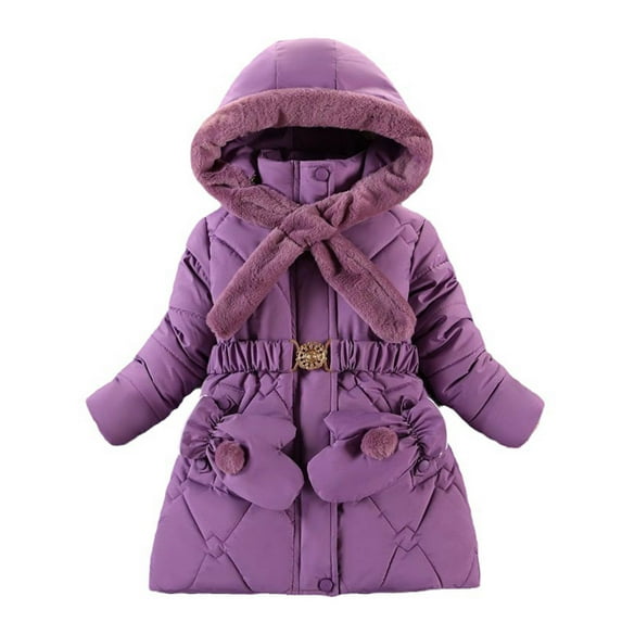 Baby Girls Boys Winter Coats Jacket Hooded Warm Lined Down Jacket Fall Winter Coat Outerwear for Christmas Gifts Size 8-9