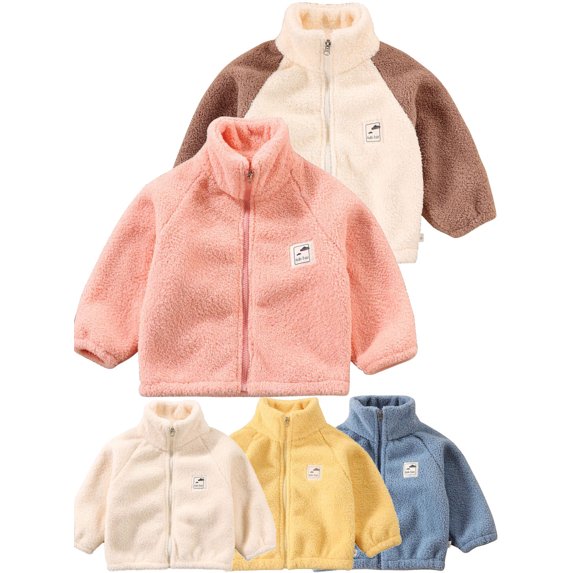 Baby Girls Boys Winter Fleece Coat Toddler Kids Jacket Warm Outwear Cardigan Fall Winter Outfits 2-10 Years