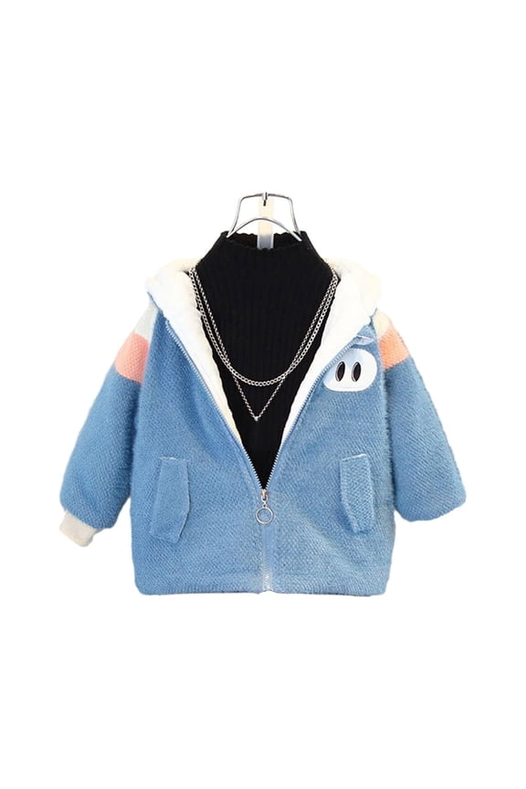 Baby Girls Boys' Winter Fleece Jackets With Hooded Toddler Cotton Dress Warm Lined Coat Outer Clothing