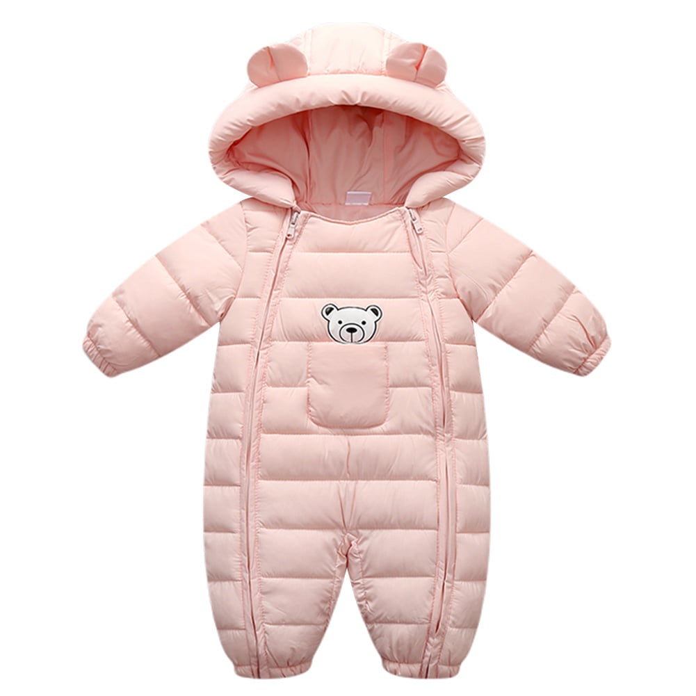 Baby Girls Boys Winter Warm Snowsuit Jumpsuit Down Coat Newborns Romper One-pieces 3-12M