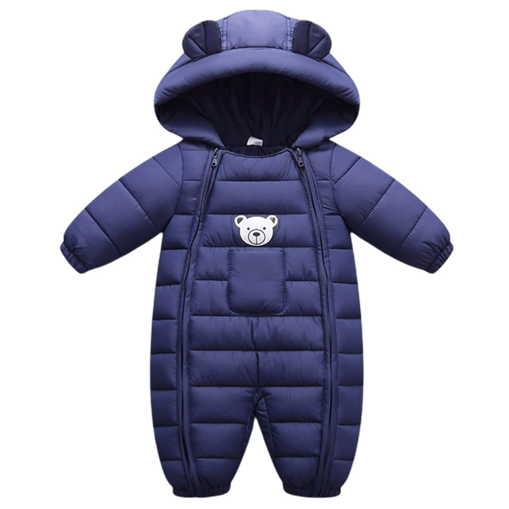 Baby Girls Boys Winter Warm Snowsuit Jumpsuit Down Coat Newborns Romper One-pieces 3-12M