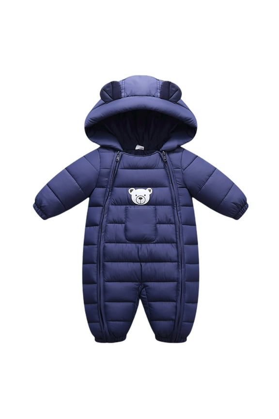 Baby Girls Boys Winter Warm Snowsuit Jumpsuit Down Coat Newborns Romper One-pieces 3-12M