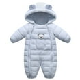 thumbnail image 1 of Baby Girls Boys Winter Warm Snowsuit Jumpsuit Down Coat Newborns Romper One-pieces 3-12M, 1 of 3