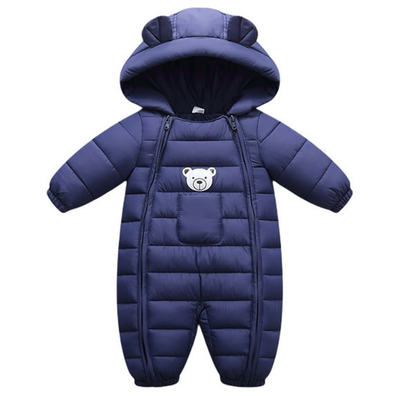 Baby Girls Boys Winter Warm Snowsuit Jumpsuits Newborns Hooded Romper Down Coats 3-12M