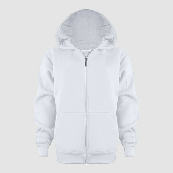 Baby Girls Boys Zip Up Hoodies Sweatshirt Solid Color Long Sleeve Sweatshirt Fashion Lightweight Jacket Fall Winter Clothes for New Years Gifts 7T