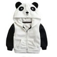 thumbnail image 1 of Baby Girls Boys 𝐅𝐥eece Hooded Jacket Zip Up Panda Coat Winter Warm Cute Animal Jackets Toddler Kids Outerwear, 1 of 3