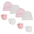 thumbnail image 1 of Baby Girls Cap And Infant Mittens - 8 Pc Set Nc_0257, 1 of 7