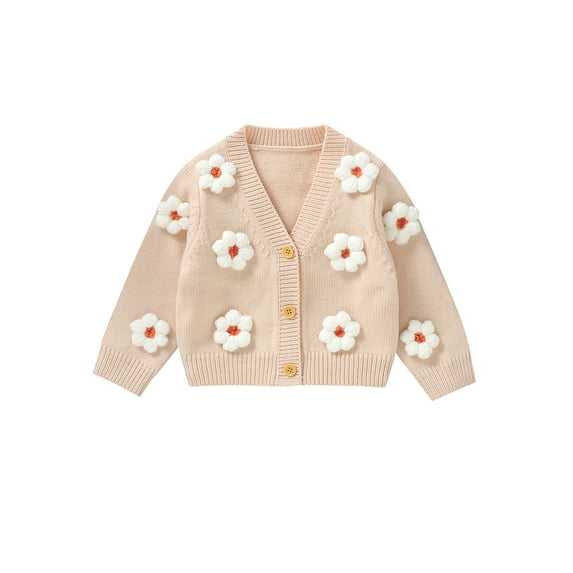 Baby Girls Cardigan Princess Long Sleeve Knit Jacket 6M 9M 12M 18M 24M 3T Cute Girls Sweater Coat Winter Infant Knitted Cardigan Baby Knit Clothes