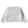 thumbnail image 1 of Baby Girls Cardigan Sweater Bolero Shrugs Toddler Kids Knit Long Sleeve Button Closure Cover Up Cropped Tops 18 Months-10 Years, 1 of 3