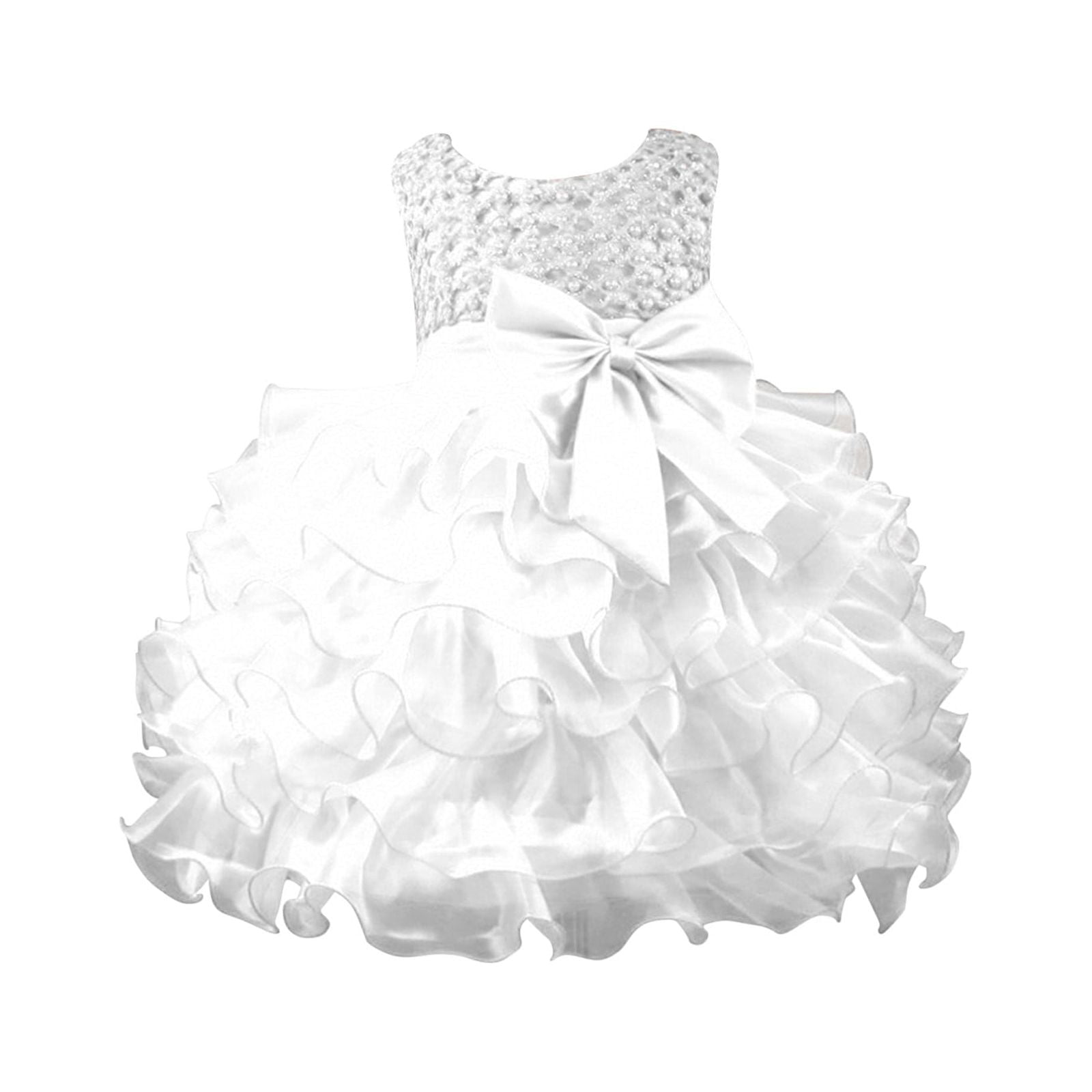 Baby Girls Casual Dresses Spring Summer Solid Color Party Wedding