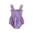thumbnail image 1 of Baby Girls Casual Sleeveless Romper Stars Print Ruched Playsuit Colorful Tulle Princess Clothes, 1 of 9