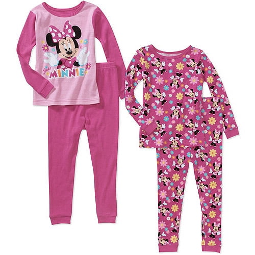 Baby Girls' Character Cotton Pajamas, 2 Sets