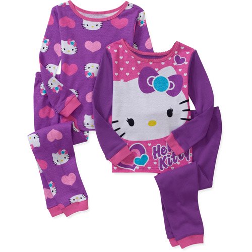 Baby Girls' Character Cotton Pajamas, 2 Sets