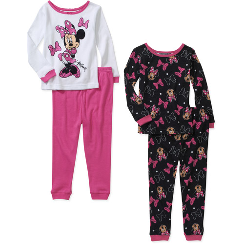 Baby Girls' Character Cotton Pajamas, 2 Sets