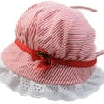 thumbnail image 1 of Baby Girls Children Breathable Lacy Bonnet Vintage Sun Hat Summer Cotton Cap Fancy Hats for Infants, 1 of 7