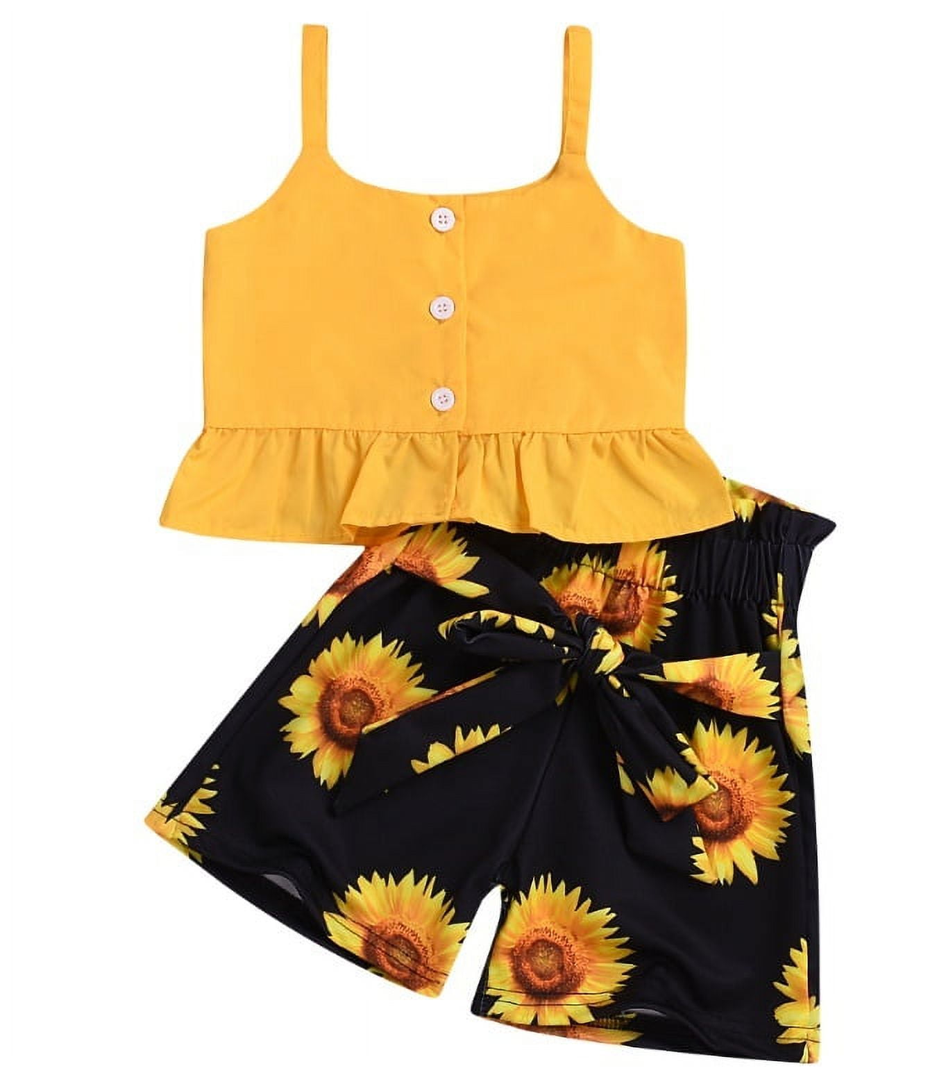 Sunflower Baby Girls Crop Top and Shorts Outfit UK Ubuy
