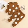 thumbnail image 1 of Baby Girls Clothes, Esho 0-3T Toddler Girls 2Pcs Hoodies Sweatshirt + Floral Pants Outfits Sets, 1 of 8
