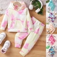 thumbnail image 1 of Baby Girls Clothes Girl Outfits Fashion Sweatshirt Sweatpant Kids Toddler Tops Pant Sets 6-24 Months 2T 3T 4T 5T 6T Kids Pink,6-12 Months, 1 of 9