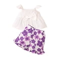 thumbnail image 1 of Baby Girls Clothes Summer Sleeveless Camisole Bowknot Top And Elastic Floral Print Shorts Set Infant Two-piece Outfit Set Sizes 3M-2T, 1 of 7