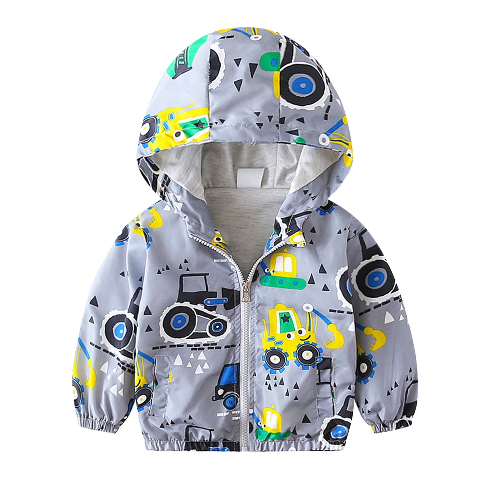 Baby Girls Coat Zipper Boys Windbreaker Windproof Kids Outwear Hooded