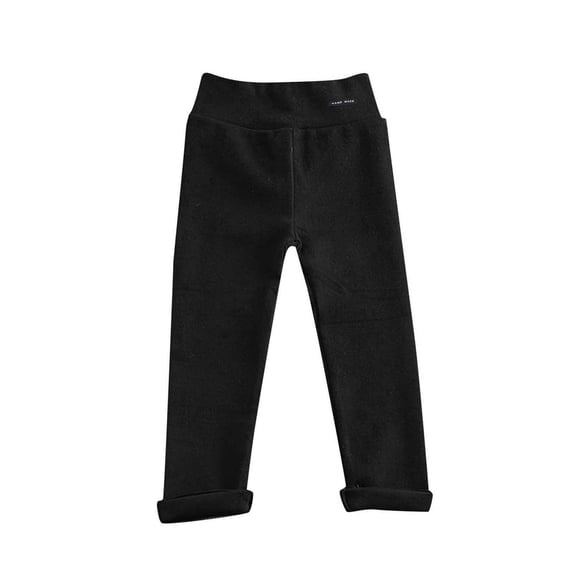 Baby Girls Cotton Fleece Lined Leggings Stretchy Thick Thermal Pants High Waisted Tights Leggings Winter Warm Athletic Pants