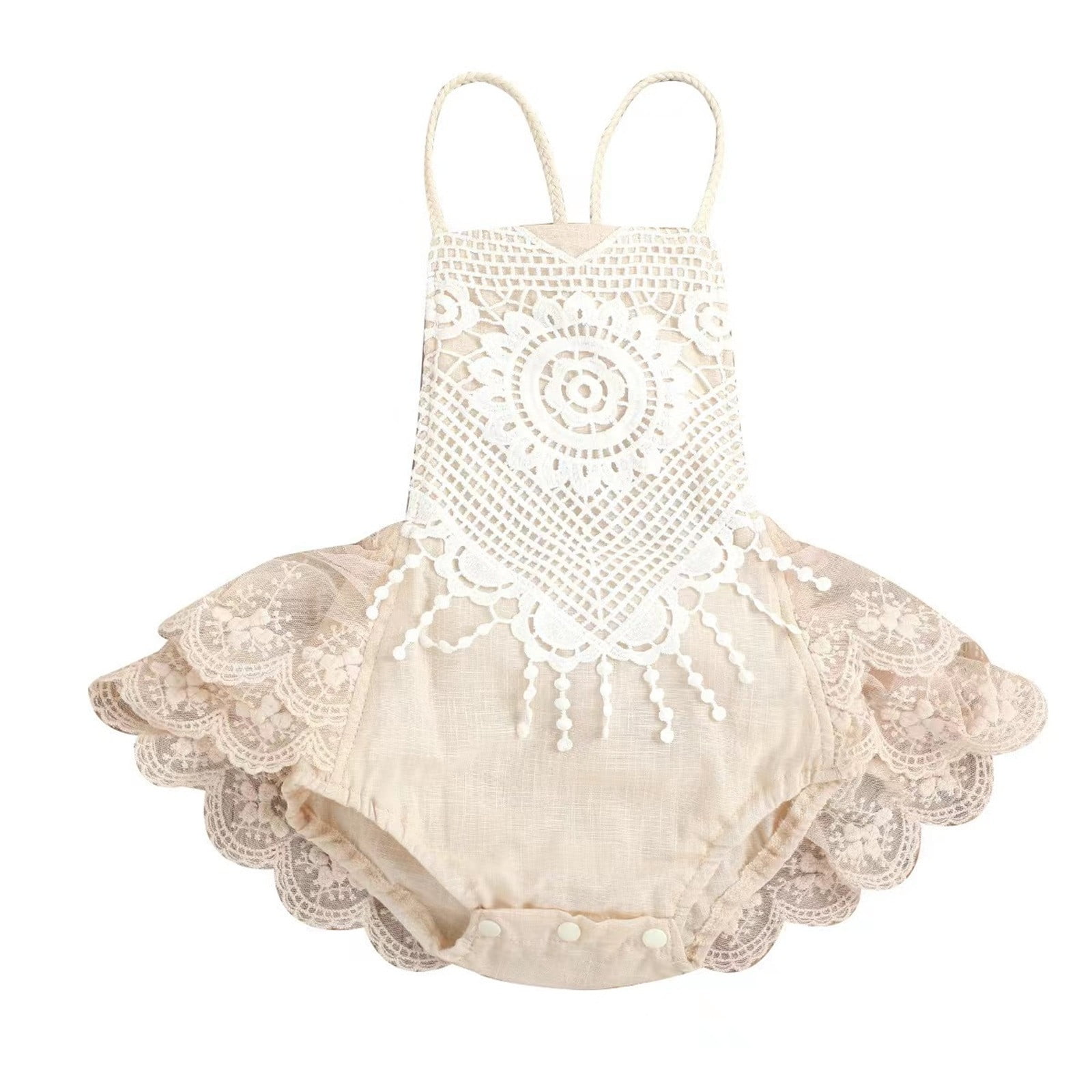 Baby Girls Cotton Lace Spring Summer Sleeveless Romper Bodysuit Clothes Girl Clothes Little Baby