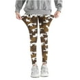 thumbnail image 1 of Baby Girls' Cotton Pants and Leggings Full Length Pants Girls Camouflage Printed Pants High Waist Stretchy Soft Tights Kids Summer Leggings for School Wearing Brown 3 Years, 1 of 5