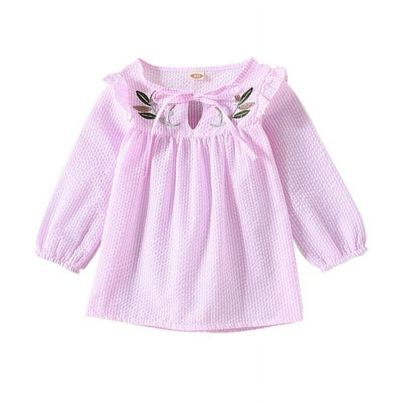 Baby Girls Cotton T-shirt Tops Blouse Long Sleeve