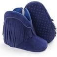 thumbnail image 1 of Baby Girls Cowboy Tassel Boots with Side Zipper Moccasins Non Slip Newborn Infant Booties Suede Toddler First Walker Shoes, 1 of 6