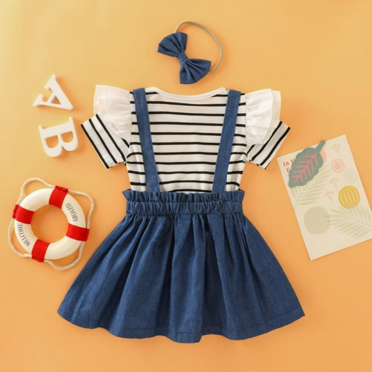 Suspender skirt dress girl top