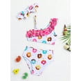 thumbnail image 1 of Baby Girls' Donut Pattern Swimsuit With Lace Trim, 1 of 4