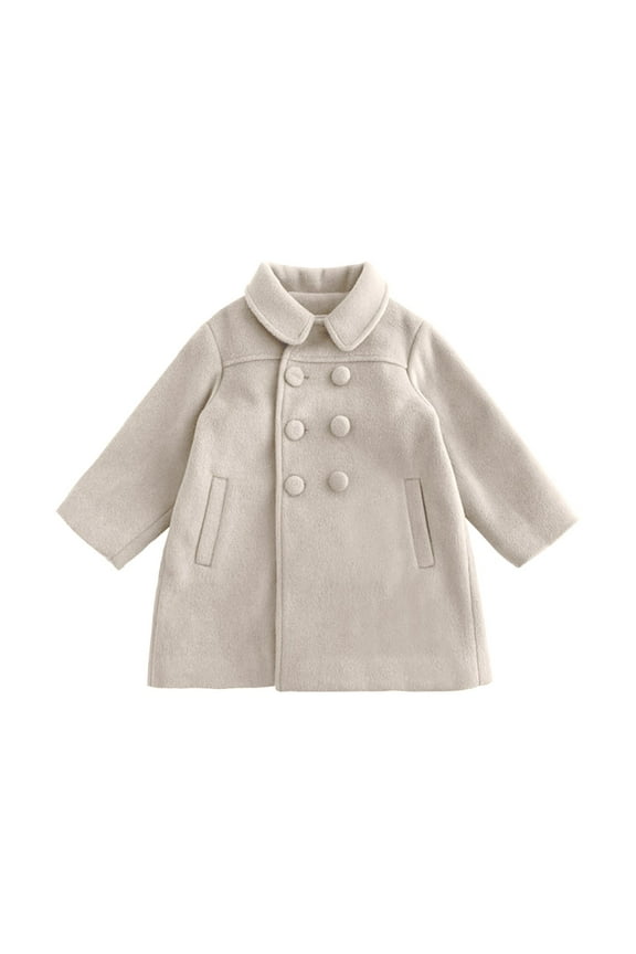 Baby Girls Dress Coat Kids Winter Jackets Button Peacoat Toddler Clothes Outwear 6 to 9 Month Girl Clothes